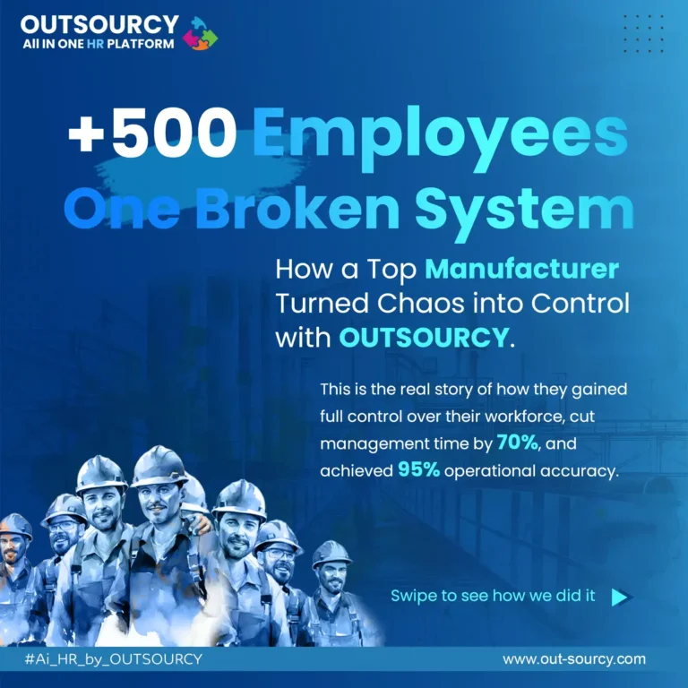 HR outsourcing by OUTSOURCY Transformed a 500+ Employees Manufacturer from Chaos to Control